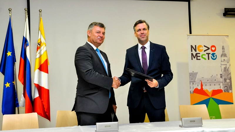 Župan Gregor Macedoni in minister Republike Slovenije za infrastrukturo dr. Peter Gašperšič