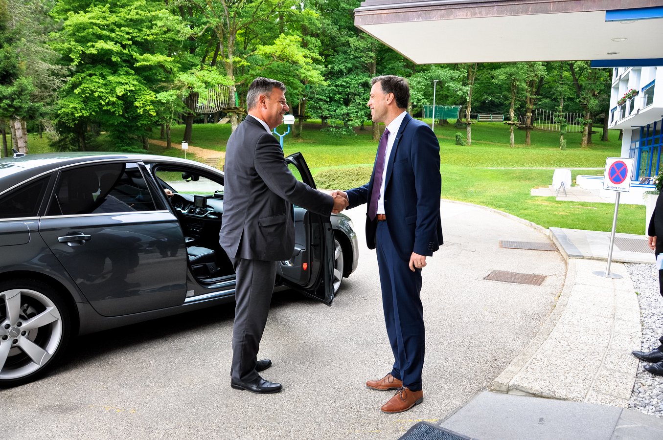 Župan Gregor Macedoni in minister Republike Slovenije za infrastrukturo dr. Peter Gašperšič