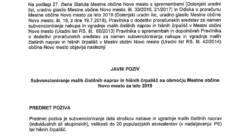 javni poziv