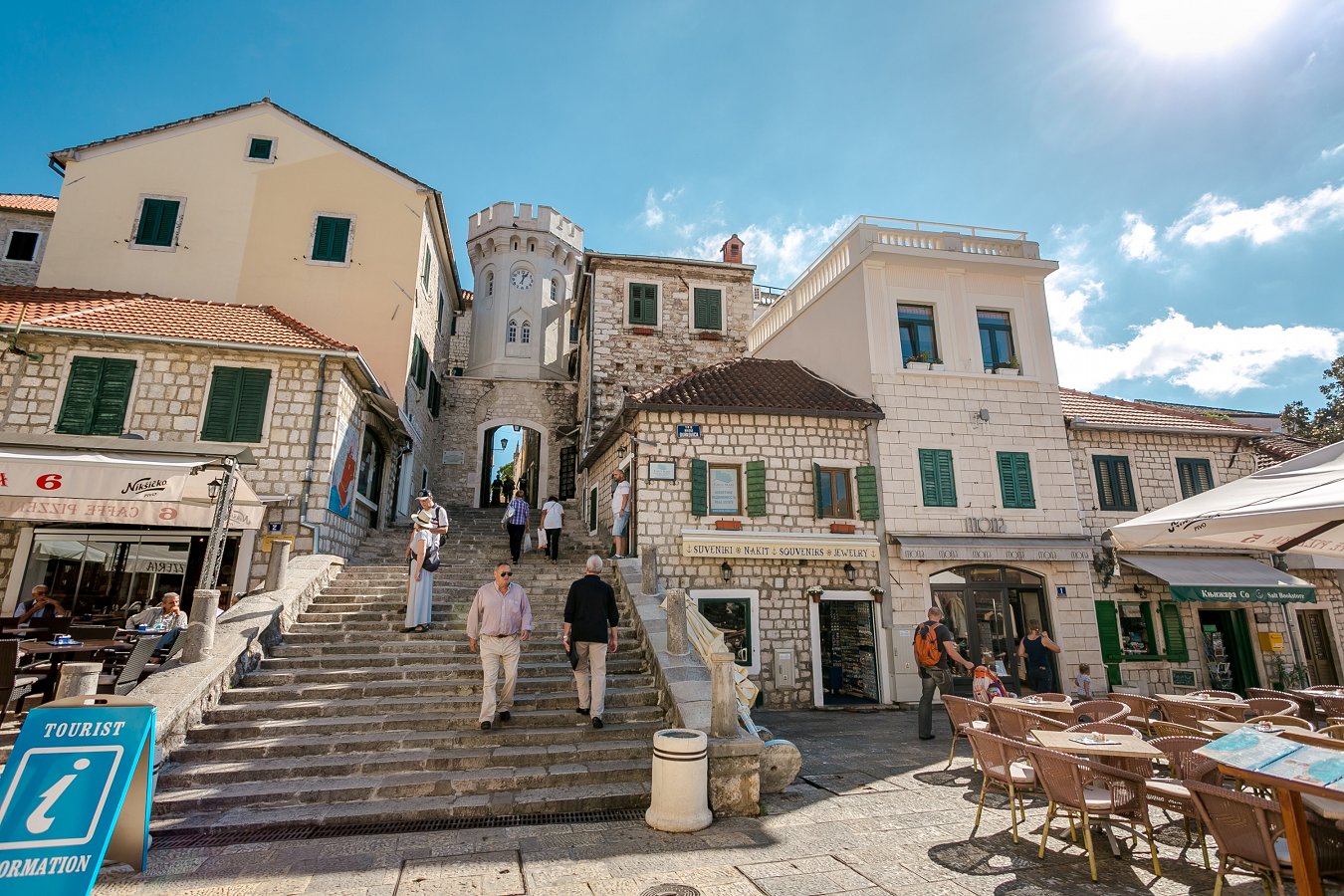 main square-clock tower