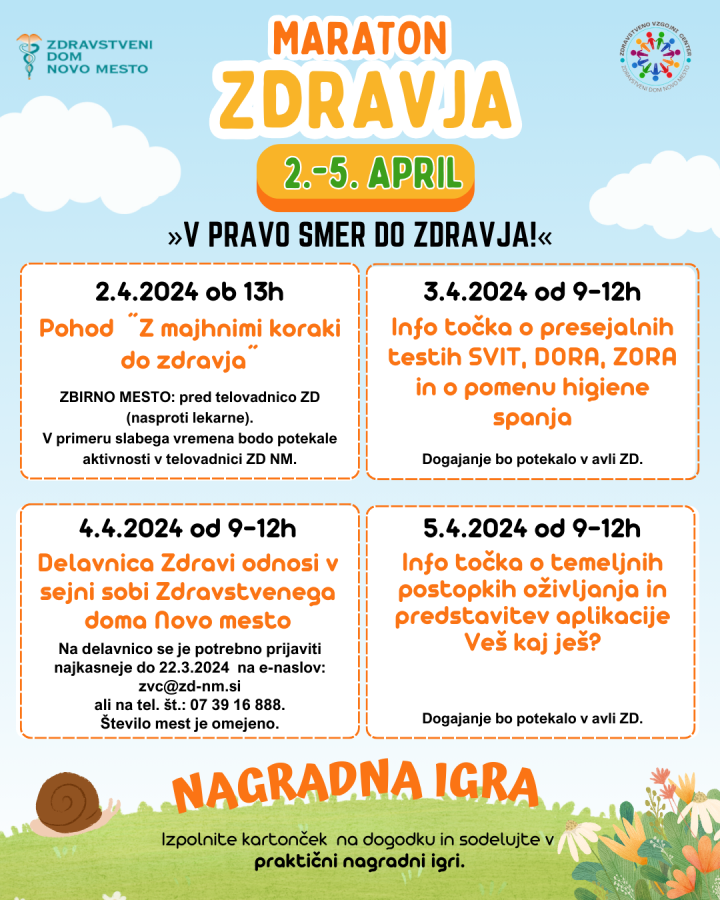 Maraton zdravja - vabilo