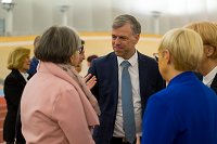 župan in predsednica države med pogovorom