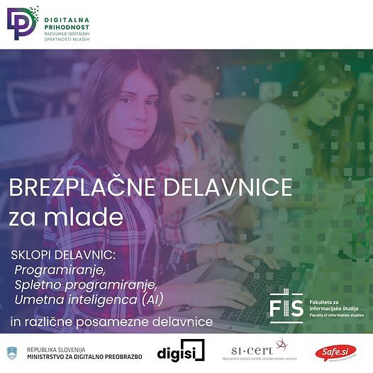 FIŠ DELAVNICE FIŠ vabi mlade na brezplačne digitalne delavnice
