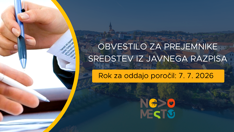 Na fotografiji je plakat z obvestilom za prejemnike javnih sredstev in poziv k oddaji letnih poročil