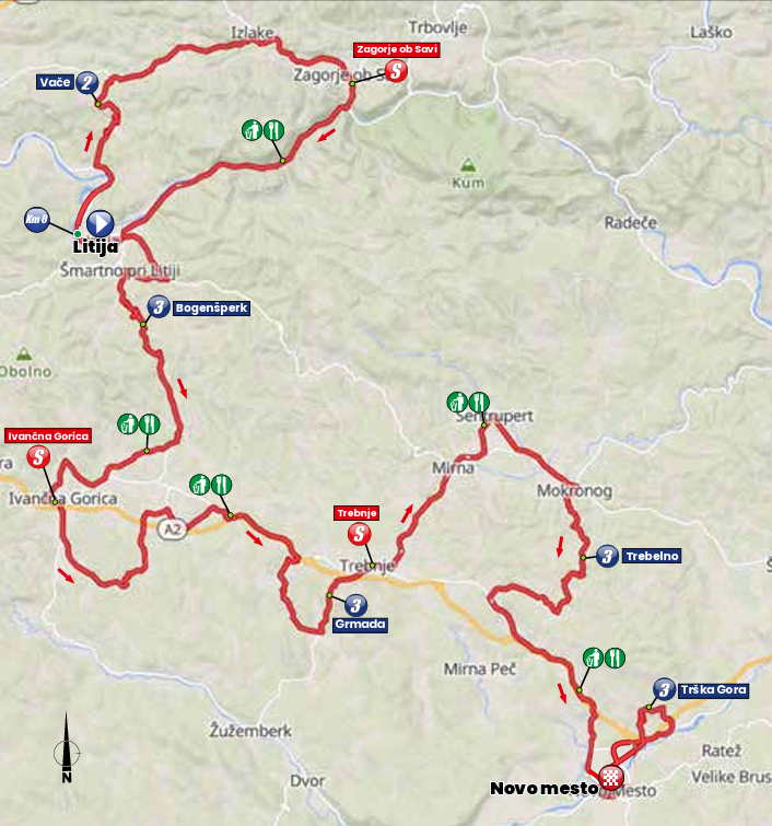 Na fotografiji je trasa 5. etape Dirke po Sloveniji