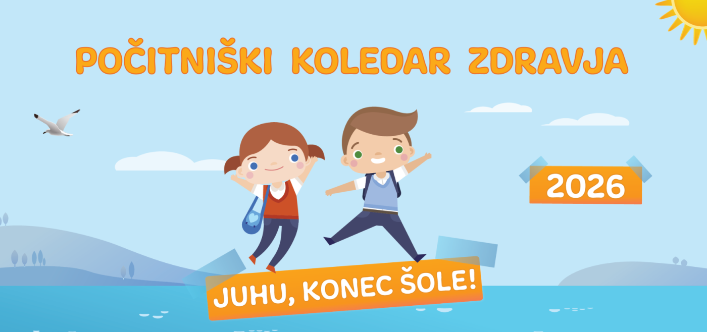 Na fotografiji je plakat Počitniški koledar zdravja Počitniški koledar zdravja - skupaj za zdrave počitnice