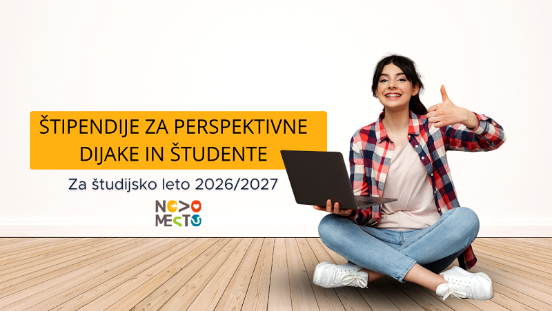 Na fotografiji je plakat s promocijo štipendij za dijake in študente