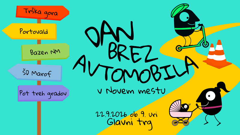 Plakat Dan brez avtomobila