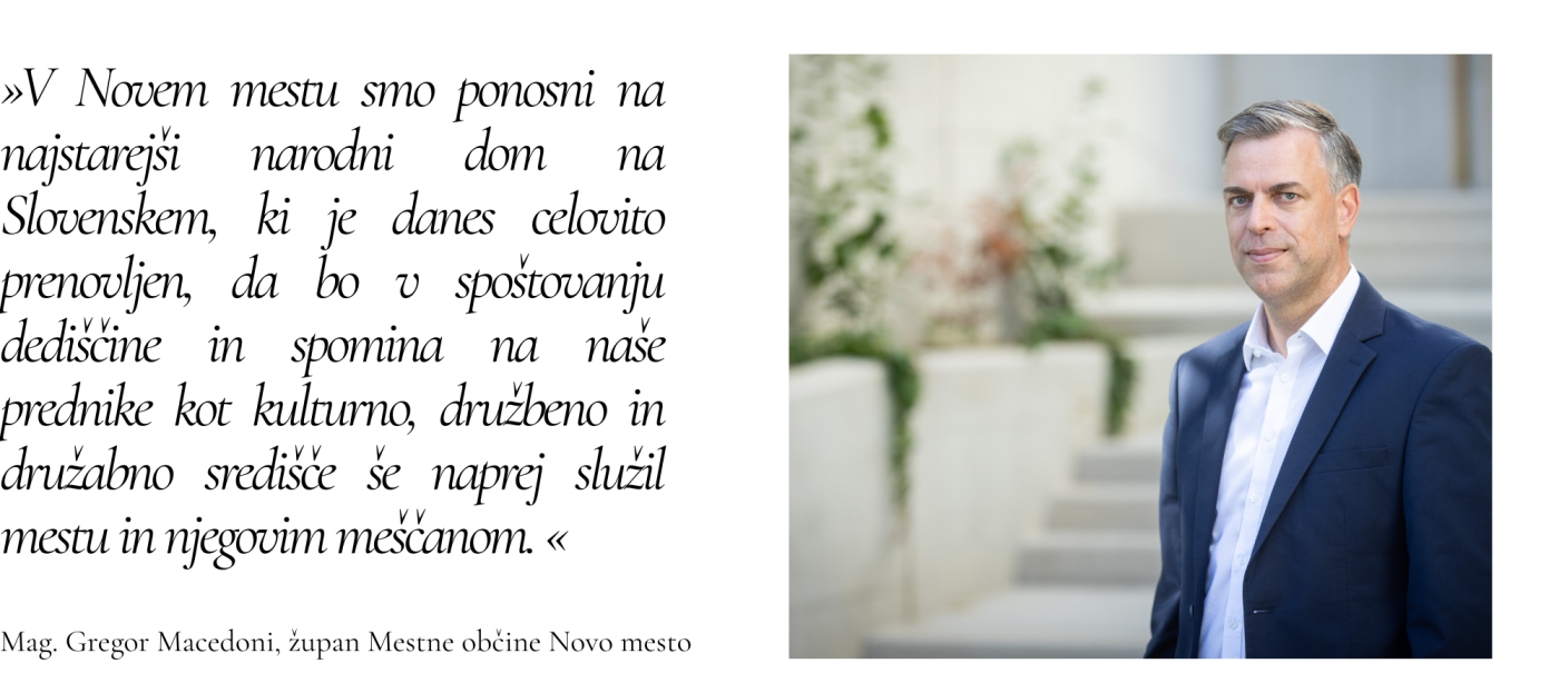 Na fotografiji je župan Macedoni in njegova izjava glede Narodnega doma