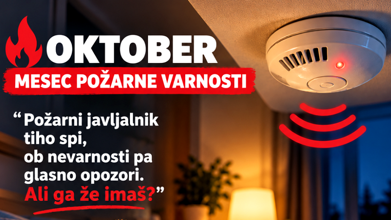 Plakat Oktober - mesec požarne varnosti